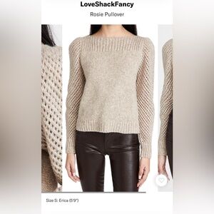 Love Shack Fancy Oatmeal Rosie Sweater in XS